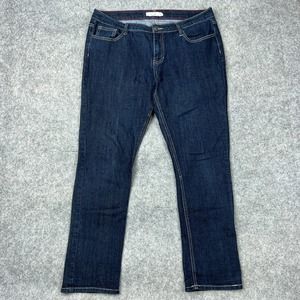 Cello Jeans Womens 16 Straight Leg Dark Wash Stretch Denim Pants Casual‎ Ladies